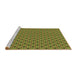 Sideview of Machine Washable Transitional Pistachio Green Rug, wshpat2437brn