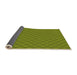 Thickness of Patterned Pistachio Green Rug, pat2438org