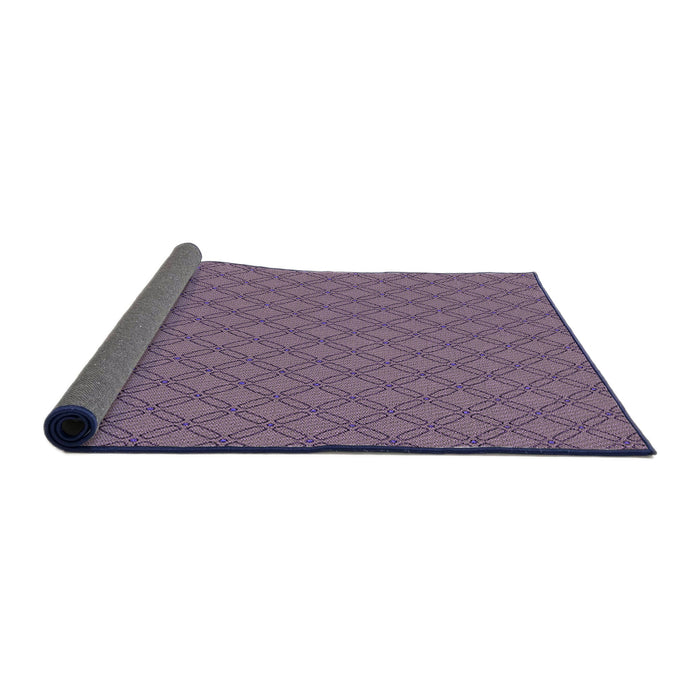Thickness of Patterned Viola Purple Rug, pat2438pur