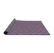 Thickness of Patterned Viola Purple Rug, pat2438pur