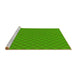 Sideview of Machine Washable Transitional Lime Green Rug, wshpat2438yw