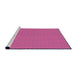 Sideview of Machine Washable Transitional Deep Pink Rug, wshpat2439pur