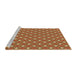 Sideview of Machine Washable Transitional Orange Rug, wshpat2441brn