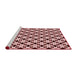 Sideview of Machine Washable Transitional Deep Rose Pink Rug, wshpat2442rd