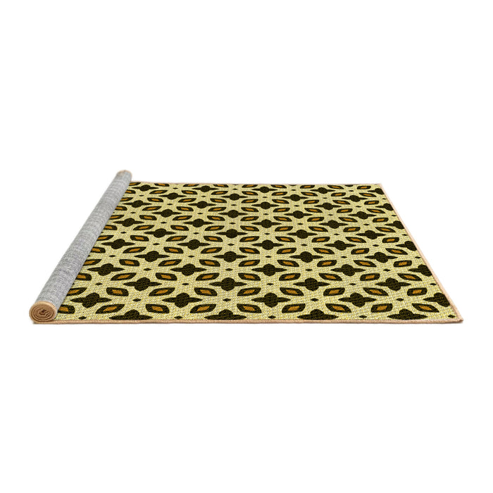 Sideview of Machine Washable Transitional Bakers Brown Rug, wshpat2442yw