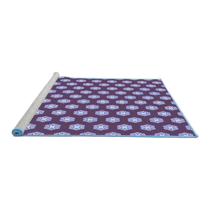 Sideview of Machine Washable Transitional Purple Rug, wshpat2443blu