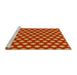 Sideview of Machine Washable Transitional Orange Rug, wshpat2443yw