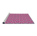 Sideview of Machine Washable Transitional Pink Rug, wshpat2444pur