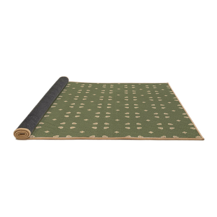 Thickness of Patterned Fern Green Rug, pat2445brn