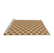 Sideview of Machine Washable Transitional Light Brown Rug, wshpat2446brn