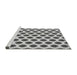 Sideview of Machine Washable Transitional Gray Rug, wshpat2447gry