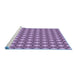 Sideview of Machine Washable Transitional Bright Lilac Purple Rug, wshpat2448blu