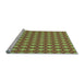 Sideview of Machine Washable Transitional Yellow Green Rug, wshpat2448lblu