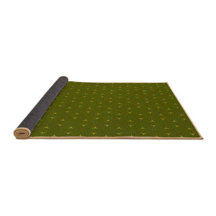 Thickness of Patterned Olive Green Rug, pat2449yw