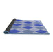 Thickness of Patterned Blue Rug, pat245blu