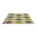 Sideview of Machine Washable Transitional Dark Almond Brown Rug, wshpat245brn