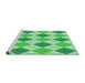 Sideview of Machine Washable Transitional Green Rug, wshpat245grn