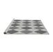 Sideview of Machine Washable Transitional Silver Gray Rug, wshpat245gry