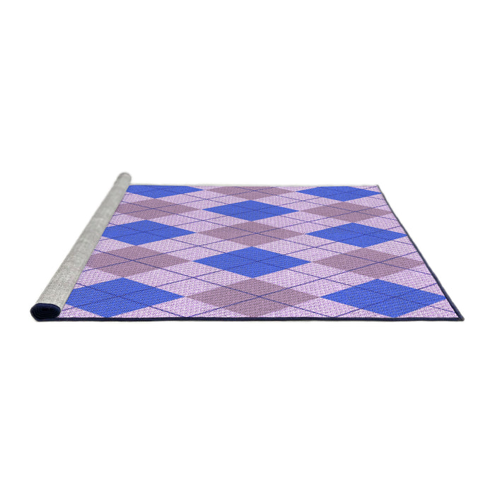 Sideview of Machine Washable Transitional Medium Slate Blue Rug, wshpat245pur