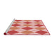 Sideview of Machine Washable Transitional Deep Rose Pink Rug, wshpat245rd