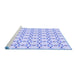 Sideview of Machine Washable Transitional Lavender Blue Rug, wshpat2450blu