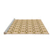 Sideview of Machine Washable Transitional Khaki Gold Rug, wshpat2450org