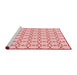 Sideview of Machine Washable Transitional Light Red Pink Rug, wshpat2450rd