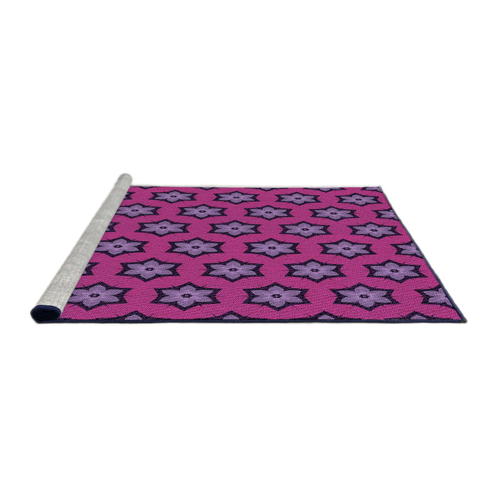 Sideview of Machine Washable Transitional Dark Orchid Purple Rug, wshpat2451pur