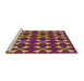 Sideview of Machine Washable Transitional Burnt Pink Rug, wshpat2453brn