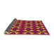 Thickness of Patterned Raspberry Red Rug, pat2453org