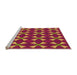 Sideview of Machine Washable Transitional Raspberry Red Rug, wshpat2453org