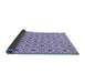 Thickness of Patterned Mauve Purple Rug, pat2455blu