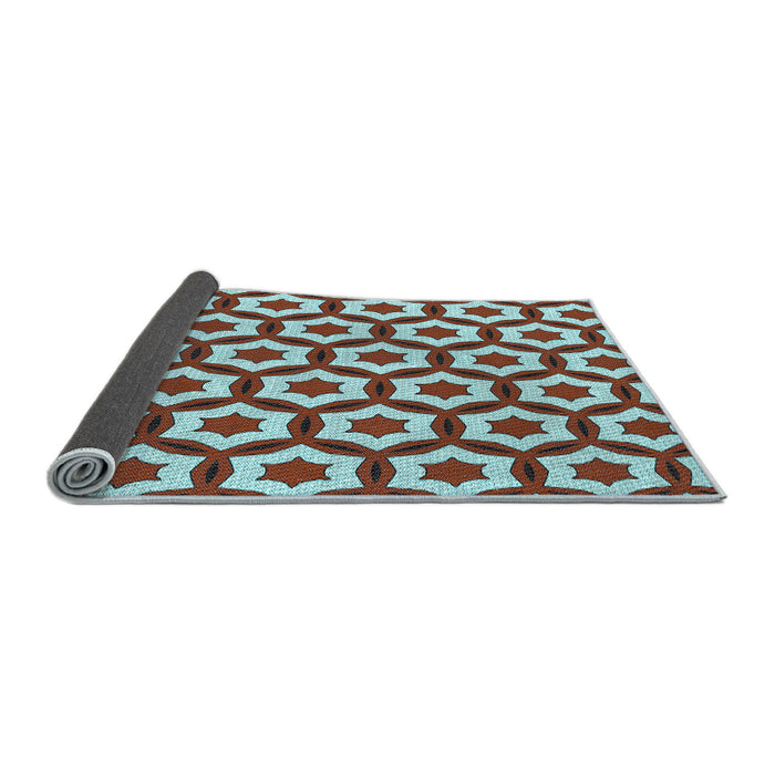 Thickness of Patterned Blue Rug, pat2456lblu
