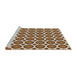 Sideview of Machine Washable Transitional Red Brown Rug, wshpat2457brn