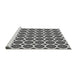 Sideview of Machine Washable Transitional Silver Gray Rug, wshpat2457gry