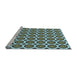 Sideview of Machine Washable Transitional Tiffany Blue Rug, wshpat2457lblu