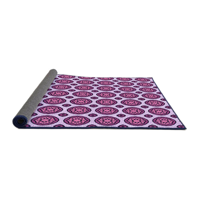 Thickness of Patterned Purple Rug, pat2457pur