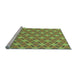 Sideview of Machine Washable Transitional Yellow Green Rug, wshpat2458lblu