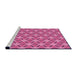 Sideview of Machine Washable Transitional Medium Violet Red Pink Rug, wshpat2458pur