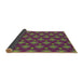 Thickness of Patterned Dark Raspberry Purple Rug, pat2459brn