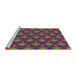 Sideview of Machine Washable Transitional Dark Raspberry Purple Rug, wshpat2459brn