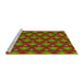 Sideview of Machine Washable Transitional Red Rug, wshpat2459yw