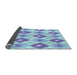 Thickness of Patterned Blue Rug, pat246lblu