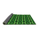Thickness of Patterned Lime Green Rug, pat2461grn
