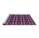 Sideview of Machine Washable Transitional Dark Hot Pink Rug, wshpat2461pur