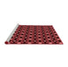 Sideview of Machine Washable Transitional Maroon Red Rug, wshpat2462rd