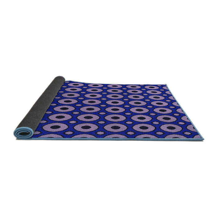 Thickness of Patterned Earth Blue Rug, pat2464blu