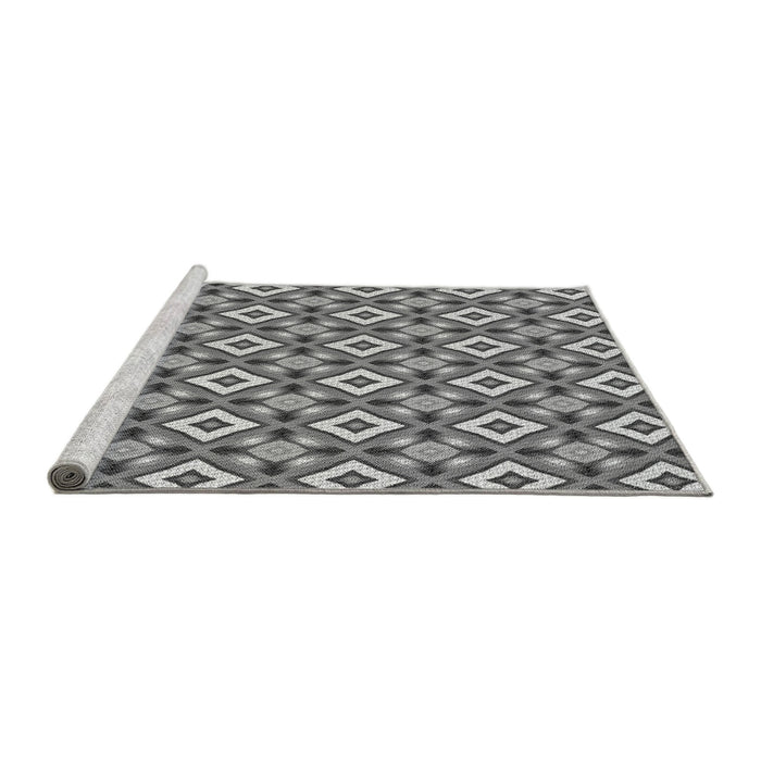 Sideview of Machine Washable Transitional Cloud Gray Rug, wshpat2467gry