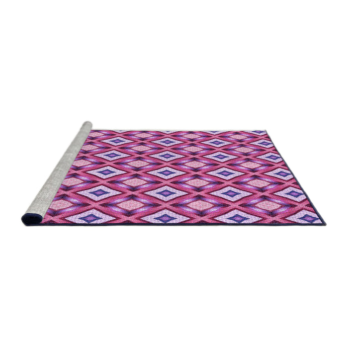 Sideview of Machine Washable Transitional Violet Purple Rug, wshpat2467pur