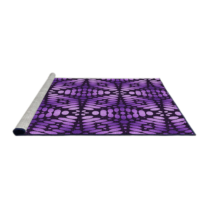 Sideview of Machine Washable Transitional Purple Rug, wshpat2468pur